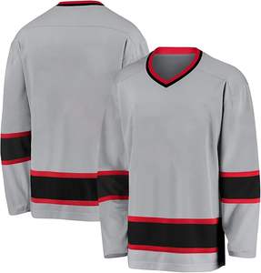 Jersey de equipo de hockey sobre hielo de poliéster 100% con número bordado nombre del jugador Jersey nombre del equipo de hockey sobre hielo - Product Image 2