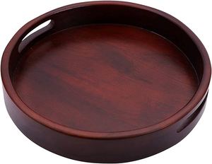 Exclusive <b>Round</b> Shaped Serving <b>Tray</b> Made of Wood Kitchenware Use <b>Table</b> Decoration <b>Tray</b> New Arrival Available at Cheapest Price - Product Image 1