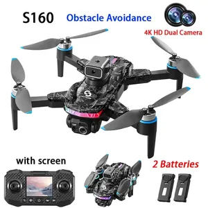 S160 Drone RC professionnel WIFI FPV 4K HD double caméra évitement d'obstacles 2 batterie quadrirotor Distance de Transmission d'image 1km - Product Image 1