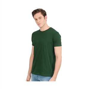 Camiseta de cuello redondo de algodón 100% de primera calidad para hombre, ropa informal transpirable suave y cómoda, camisetas de varios colores y tamaños - Product Image 4