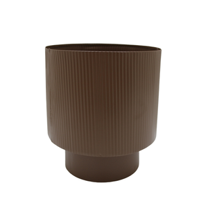 Juego de macetas de hierro de forma redonda de 3 macetas de plantas de diseño de lujo de Color negro antiguo de tamaño mediano para decoración de jardín y exteriores - Product Image 4