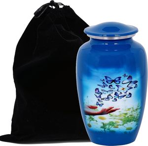 El mejor suministro de exportador a granel, la urna de recuerdo de aluminio y Metal 100% más vendida, urnas funerarias/de cremación aplicables para adultos de la India - Product Image 2