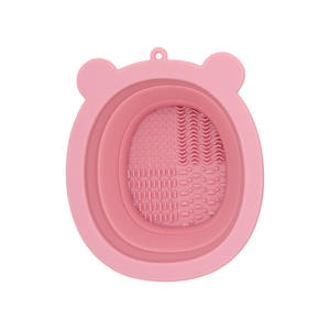 ISSILI - Tazón de Limpieza Plegable de Silicona con Forma de Oso, Herramienta de Maquillaje, para Lavar Esponjas, Herramienta de Belleza, Almohadilla de Limpieza, para Uso Doméstico - Product Image 3