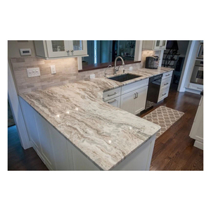 Losa de granito gris río de alta calidad al por mayor, piedra de suelo pulida para cocina y baño, varios proyectos, precio bajo - Product Image 4