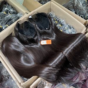 วิกผมคนเรส100% คุณภาพสูงมากวิกผมแท้แบบปิดลูกไม้เต็มตัวผมยาวตรงลูกไม้ใสผมฟรีจากเวียดนาม - Product Image 1