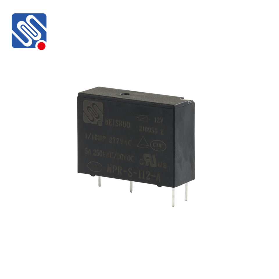 Meishuo MPR-S-112-A Miniature 10A Power Relay 12V 46F High-Power 5-Pin PCB Relays with Sealed Protect Feature