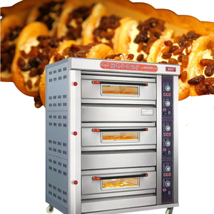 เตาอบแก๊ส 3 ชั้น 6 ถาด สำหรับอบขนมปัง เค้ก พิซซ่า พร้อมระบบหมักไฟฟ้าสำหรับการหมักแป้งขนมปัง - Product Image 1