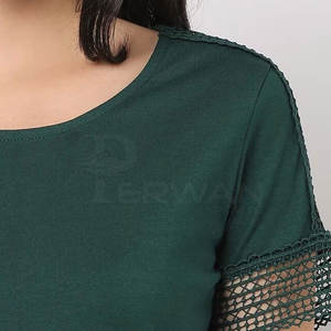 Ropa de calle, gran oferta, camiseta para mujer hecha en alta calidad, camiseta para mujer, Camiseta cómoda de Color personalizado para mujer - Product Image 5