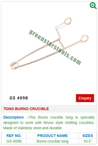 Tong Burno Crucible GS 409B para herramientas de joyería-Herramientas de joyería - Product Image 2