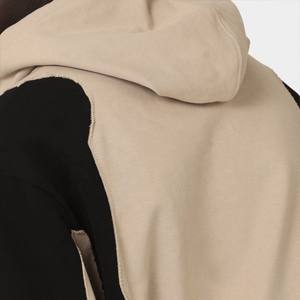 Sudadera con capucha de invierno de felpa francesa de algodón 100% personalizada para hombre, ropa de calle de gran tamaño de retazos, bordado, lavado a la piedra, liso, teñido, peso pesado - Product Image 5