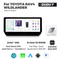 NaviFly DUDUAUTO DUDU7 7870 12.3 pouces écran système GPS de voiture pour TOYOTA RAV4 WILDLANDER avec Car Play Android Auto