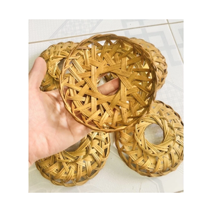 Natural Hand Woven Bamboo <b>Trivet</b> - Multi Purpose Kitchen Accessory, Heat Resistant for Pots and Pans - Product Image 1