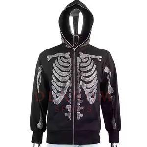 Servicios OEM, Sudadera con Capucha de Alta Calidad para Hombre, Diseño Invernal, Felpa de Algodón, con Pedrería, Transpirable, Logotipo y Color Personalizables, Gran Venta - Product Image 6