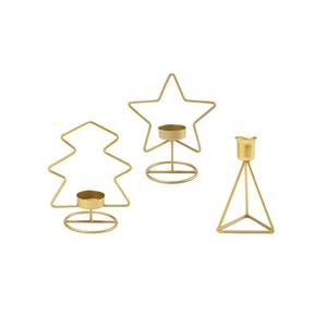 Ensemble de 3 bougies décoratives en aluminium couleur GMatt Blackold pour table et décoration d'Halloween à la main - Product Image 1