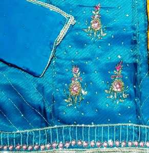 Trajes de mujer de moda india bordados a mano sin costuras de diseñador moderno Material de organza para fiestas de estilo tradicional - Product Image 2