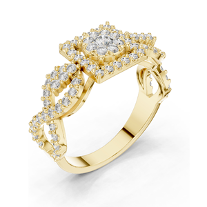 Anillo de Diamante de Laboratorio de 0.728 CT para Mujer, Claridad VVS-VS EF, Oro de 18KT, 14KT, 10KT y Plata 925, Oro Rosa, Amarillo y Blanco - Product Image 6