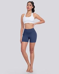 Women Biker Shorts with Pockets High Waisted <b>Tummy</b> <b>Control</b> Spandex Workout Yoga Athletic Gym Shorts - Product Image 4