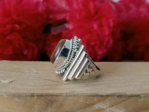 Bague en argent sterling 925 avec pierre de soleil dorée, unique, faite à la main, pour anniversaire de juillet, cadeau d'anniversaire en vrac - Product Image 2