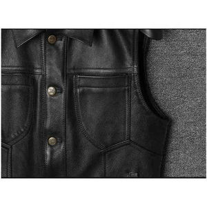 Chaleco de Cuero Genuino para Hombre, Chaleco de Cuero de Moda para Invierno, Nuevo Chaleco de Cuero en Venta - Product Image 3