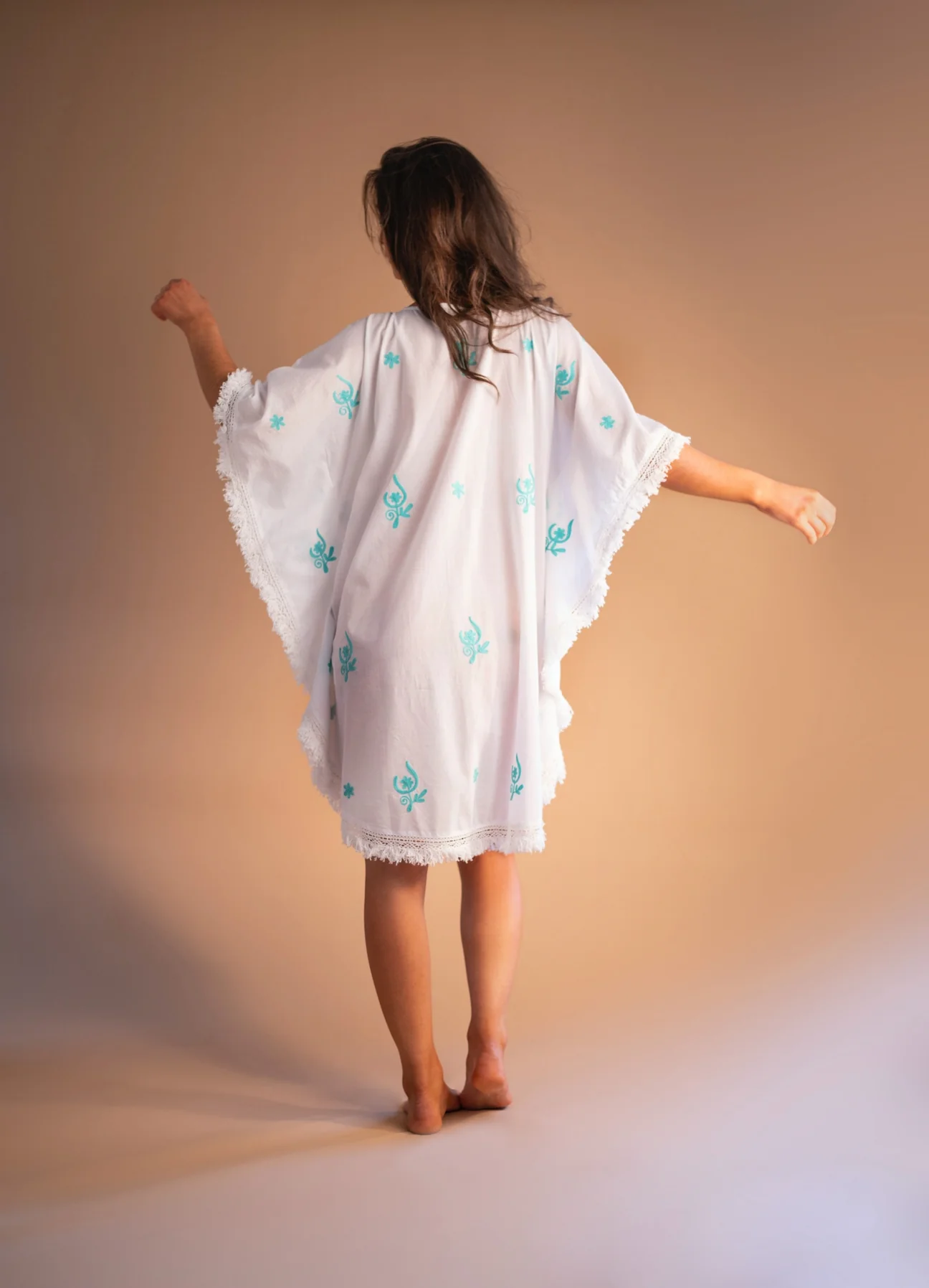 Best Selling Embroidered Kaftan Dress Seashore Beach Swim Wear with Fringed  Hem Sexy Resort Cover-up Paisley Pattern at Price| Alibaba.com