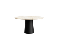 Table à manger en travertin avec pieds en fer pour meubles de salon