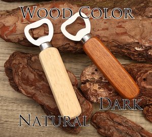 Ouvre-bouteille en acier inoxydable de 4 pouces avec manche en bois, gravure au laser personnalisée, impression sur soie, écologique, cadeau promotionnel bon marché en gros - Product Image 4