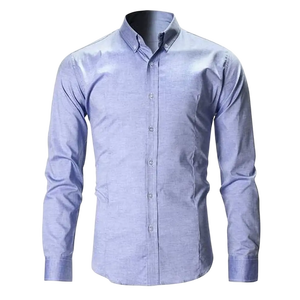 Camisa de Vestir Premium para Hombre, Azul Claro, Corte Entallado, Manga Larga, con Botones, Formal, para Oficina, Negocios, Bodas, Fiestas, Elegante y Clásica - Product Image 1