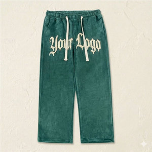 กางเกงวอร์มพิมพ์ลายพัฟฟ์ ผลิตในปากีสถาน เนื้อผ้านุ่ม สวมใส่สบาย สไตล์ลำลอง สำหรับผู้ชาย - Product Image 1