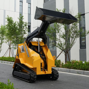 Construção Uso Diesel Garden Farm Forest Machine <span class=keywords><strong>Ride</strong></span> <span class=keywords><strong>on</strong></span> Seat Mini Skid Steer Track Loader com acessórios opcionais - Product Image 5