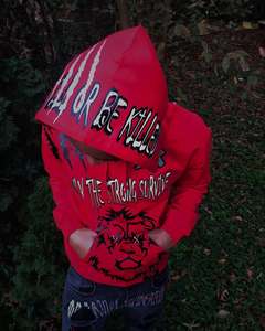 เสื้อสวมหัวคอกลมสำหรับผู้ชายขนาดใหญ่ฤดูใบไม้ร่วงมีฮู้ดระบายอากาศได้ดีออกแบบโลโก้ได้ตามต้องการ - Product Image 2