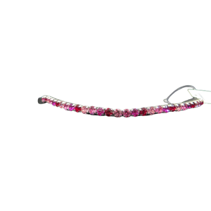 Bande de sourcils de cheval décorée de cristal durable de luxe rembourré diamant incurvé Western Halter équitation métal matériel avec des accents de cuir - Product Image 6