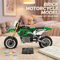 Juego de Bloques de Construcción Personalizados para Niños, Modelo de Motocicleta, Juguete Educativo, Juego de Coches de Plástico, Venta Caliente 2026