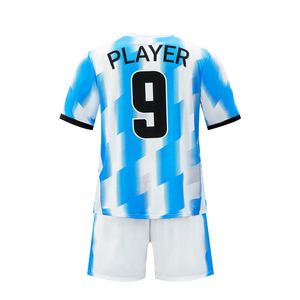 Camiseta de fútbol de alta calidad, uniforme de fútbol con logotipo personalizado, camiseta de fútbol con sublimación de poliéster, conjunto de entrenamiento de Club, venta al por mayor - Product Image 6