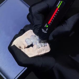 Premium 925 argent rond coupe Moissanite diamant luxe à la mode Fine Grillz bijoux de corps pour la fête tenue décontractée cadeau parfait - Product Image 3