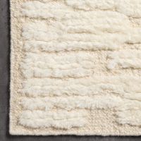 Moderner Hochwertiger Handgeknüpfter Wollteppich in Natürlicher Elfenbeinfarbe, Haustierfreundlich für Sport & Gebet - Teppiche & Sets