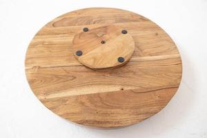 Wood Rotating <b>Tray</b> Smooth-Spin Lazy Susan for Tabletop <b>Buffet</b> & Party Serving - Product Image 2