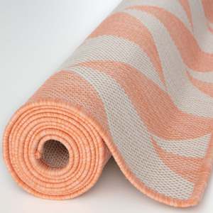 <b>Outdoor</b> Reversible Flat Weave Polypropylene <b>Rug</b> for Indoor <b>Outdoor</b> Travel & Car-Orange - Product Image 4