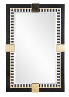 Miroir encadré de style marocain moderne avec incrustations en os, motif floral, fait main, forme ovale, couleur personnalisable, écologique, décoratif