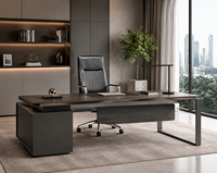 Chaise de bureau professionnelle en cuir avec coussin en mousse haute densité, chaise de bureau inclinable multi-verrouillable avec base en aluminium ADC12