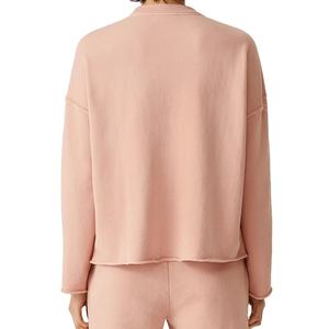 Suéter de Punto Casual de Invierno para Mujer, Cuello Redondo, Diseño Liso Teñido, Logotipo Frontal, Resistente al Viento, Transpirable, Spandex/Algodón - Product Image 2