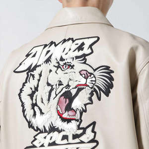 Blouson de baseball vintage pour hommes personnalisé OEM Chenille broderie Patch cuir manches Varsity Letterman Style - Product Image 2