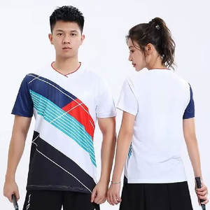 Venta al por mayor personalizado de alta calidad de secado rápido que absorbe la humedad uniforme de tenis diseño frontal su propia ropa de poliéster 100% transpirable - Product Image 2