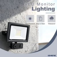 Lampu Sorot LED PIR Pintar Tahan Air IP54 Aluminium 30W/50W dengan Sensor Gerak, Garansi 2 Tahun, untuk Garasi, Taman
