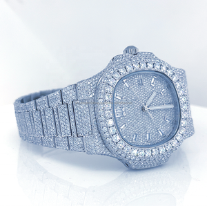 มาใหม่เกรดสูงอัตโนมัติHip Hop Iced OutนาฬิกาMoissaniteเพชรขายส่งนาฬิกาหรูหราเครื่องประดับผู้ชายผู้หญิง - Product Image 3