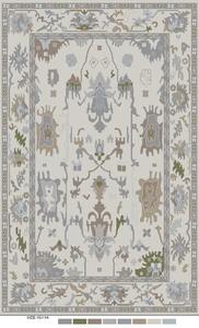 Tapis d'intérieur de haute qualité, noué à la main, en laine grise, 8x10 pieds, tapis brodé, nœud persan turc, abstrait, fait à la main, persan - Product Image 3