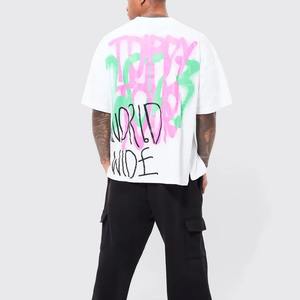 Vêtements de fitness grande taille T-shirt pour hommes T-shirt Slim Fit uni personnalisé en gros Gym casual coton pour hommes vierge High Street - Product Image 3