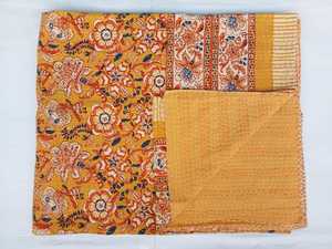 Kantha ผ้าคลุมเตียงทำมือสำหรับคนอินเดีย,ผ้านวมคิง Kantha ผ้าคลุมผ้าฝ้าย