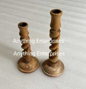 Mango Wood <b>Candle</b> Stand Black & Brown Color Medium Size <b>Candle</b> <b>Pillar</b> Holder for Wedding Decoration - Product Image 3