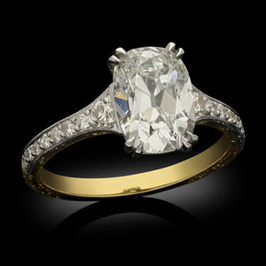 Igi แหวนเพชร CVD โซลิแทร์สีทอง14K ได้รับการรับรองจากแผนกโซลิแทร์สดใสแหวนหมั้นที่ปลูกในห้องปฏิบัติการรัศมีวงแหวนแบบคลาสสิกสำหรับงานแต่งงานของผู้ชายผู้หญิง - Product Image 1