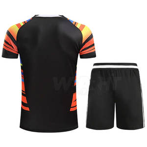 Conjuntos de uniformes deportivos de secado rápido para hombres de estilo de voleibol vibrante Impresión de logotipo personalizado Ropa de excelente rendimiento de alta calidad - Product Image 2